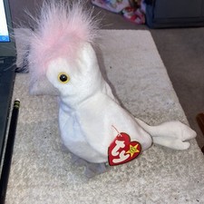 Ty Beanie Babies KuKu The Cockatoo Bird 1-5-1997 Ex w/ Tag