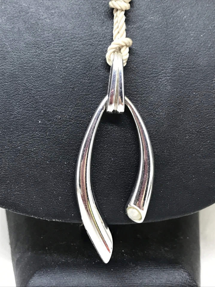 PENDENTE IN ARGENTO 925 MOLECOLE BY MORELLATO CON PIETRA DI LUNA E LACCIO UNISEX - Immagine 2 di 4