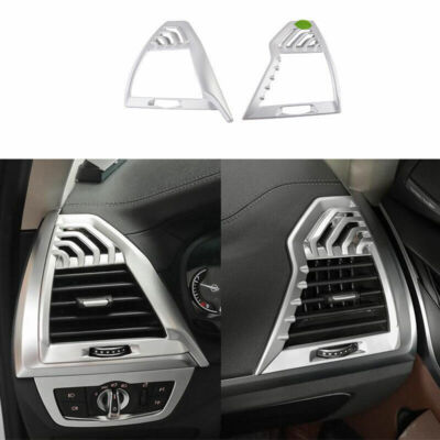 For BMW X3 G01 X4 G02 2018-2021 ABS Silver Console L&R Air Outlet Vent Trim