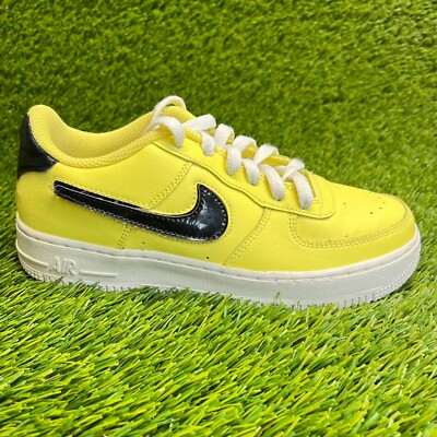 Nike Air Force 1 Low LV8 3 Yellow Pulse Boys Size 4Y Casual Walking Shoes