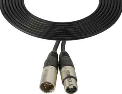 Canare DC Power Cable 4-Pin XLR Male to Female Black.