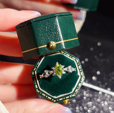 Vintage Peridot Green August Birthstone Ring Anniversary/Birthday Gifts