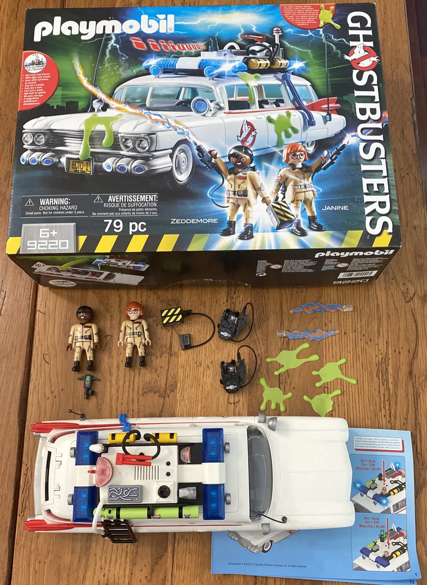 PLAYMOBIL Ghostbusters Car Ecto-1 (9220) With Lights Sounds Who You Gonna  Call? 627100001395
