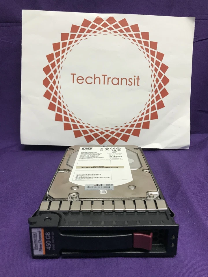 DISCO DURO HP 518734-001 AP731B BD450DAJZH 495276-002 450GB 10K 3.5" FC Foto 3 de 3