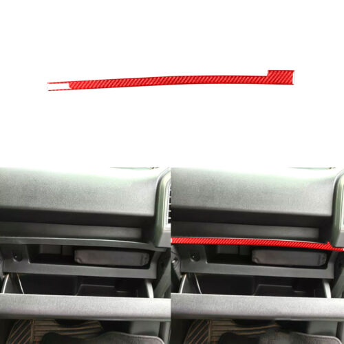 <!--F#f_0-->Red Carbon Fiber Co-pilot Glove Box Panel Cover Strip For Ford F150 F-150 15-20<!--F/-->