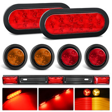 Nilight Led Trailer Light Kit 6 Inch Oval Stop Turn Tail Light 2 Inch Round