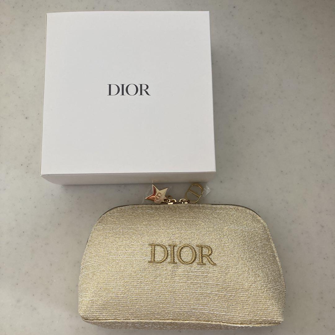 Set of 2 Dior Holiday 2024 Novelty Gold Glitter Vanity Pouch Set of 2 Dior Holiday 2024 Novelty Gold Glitter Vanity Pouch