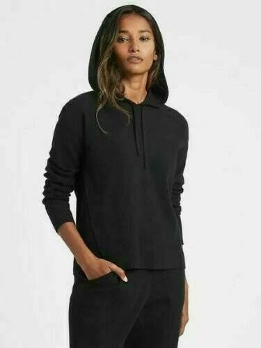 NEW BANANA REPUBLIC BLACK SERENE SWEATER HOODIE SMALL # 656575 | eBay