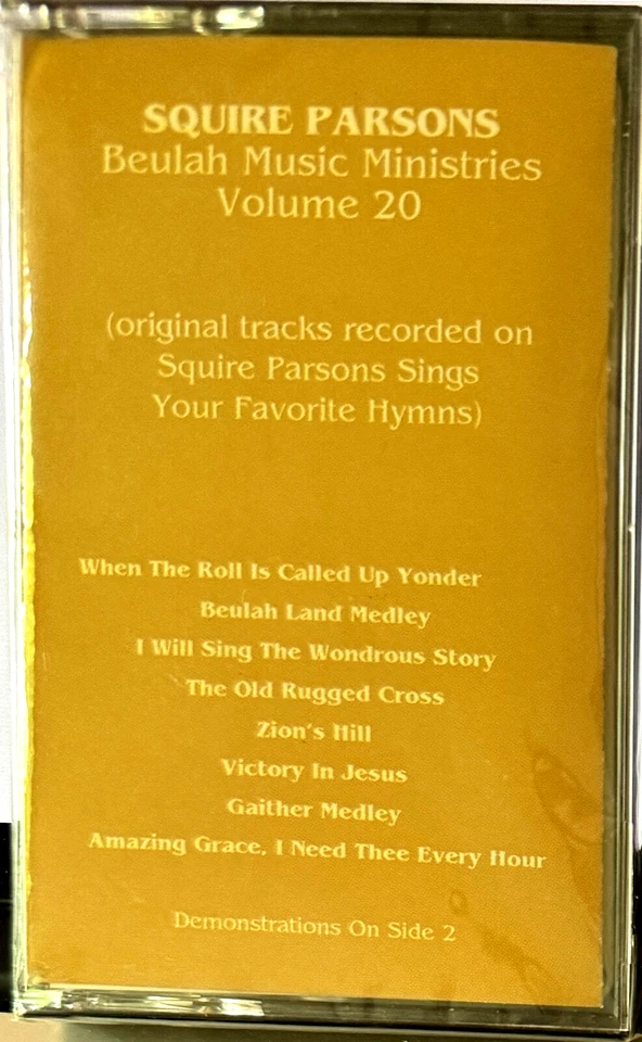 SQUIRE PARSONS SONG TRACKS VOLUME 20 FAVORITE HYMNS Beulah Music Cassette - Image 3 of 3