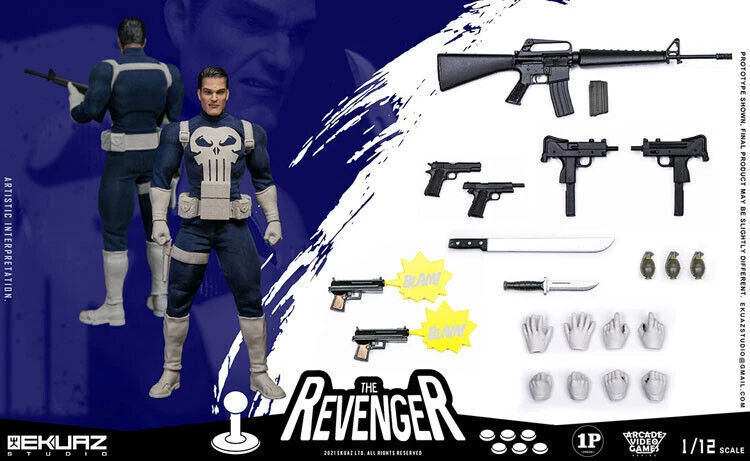 New The Punisher Revenger 1/12 Scale Action Figures EKUAZ STUDIO EKS06 IN STOCK - Image 2 of 4