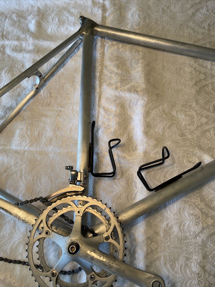 1990s unknown mfr road bike frame aluminum stripped 1990s unknown mfr road bike frame aluminum stripped