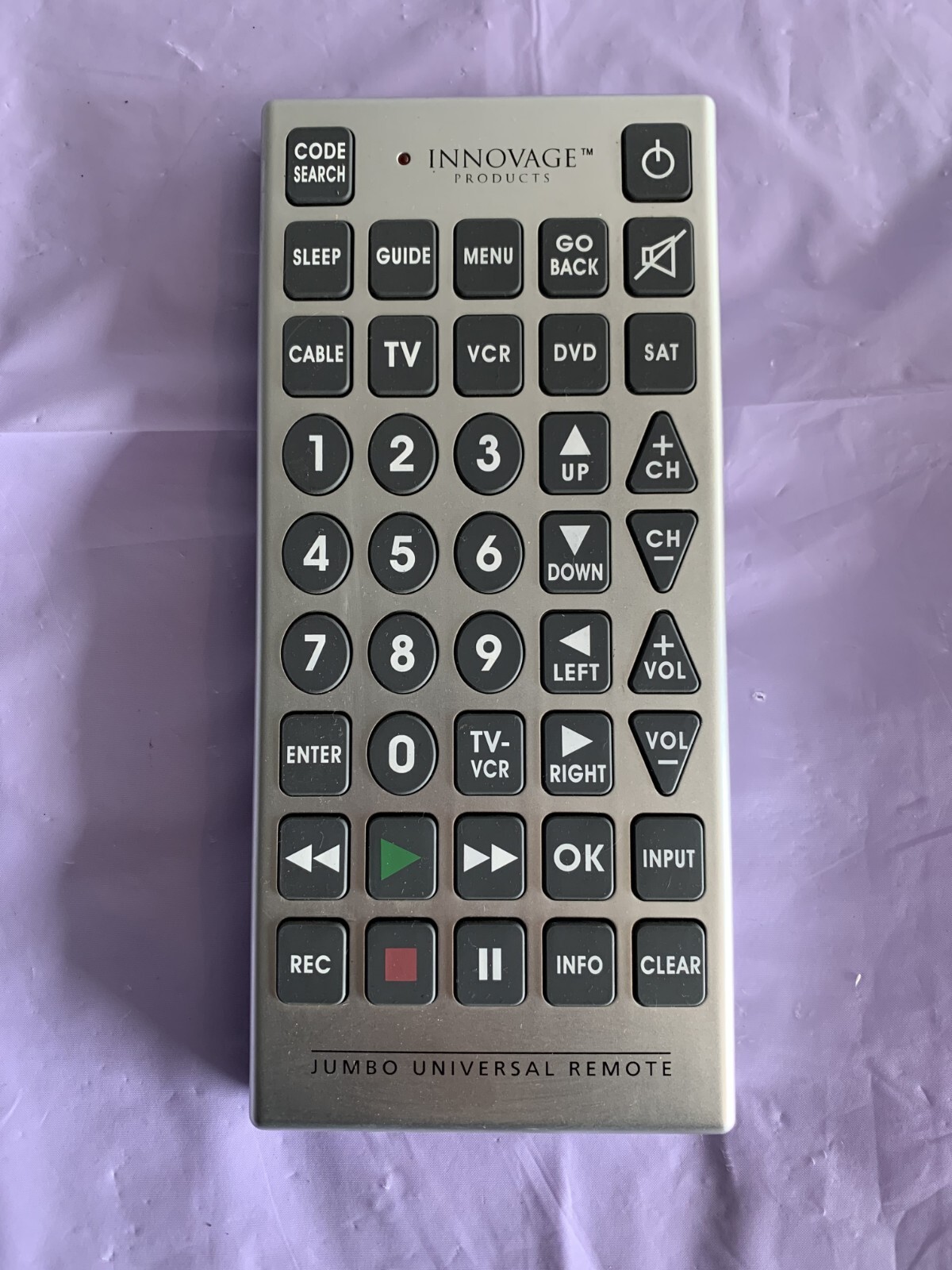 Innovage Jumbo Universal TV Television Remote Control Large Buttons eBay