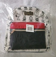Bioworld Peanuts Snoopy Mini Backpack, 12x10.25in, Peanuts Gang, Zip Close, New 
