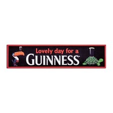 "Lovely Day For A Guinness" PVC Bar Mat Officially Licensed Dimension 19.5"x4.75