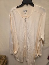 Susan Graver Top Size 3X Sweater Ivory