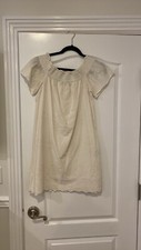 Zara Beige Embroidered Off The Shoulder Mini Dress Sz S