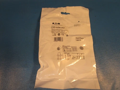 Eaton C22-WRK-K01, Selector Switch Non-Illuminated 1NC 2 Position, Cutler Hammer
