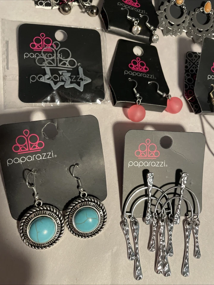 6 PARES DE **PENDIENTES PAPARAZZI NUEVOS** LOTE UN PRECIO Foto 3 de 4
