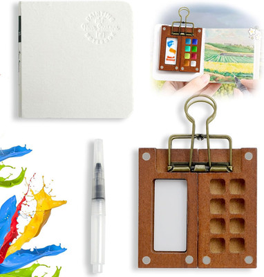 20 6 Stück Skizzenbuch Palette Set Holz Reise Malpalette Tragbare Aquarell