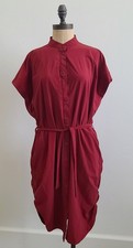 Fjallraven Specialized Cycling wrap tunic Red womens dress snap button belt XS