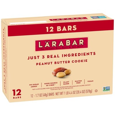 Larabar Peanut Butter Cookie Bar, Real Ingredients, 12 Ct