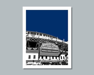 WRIGLEY FIELD Stadium Photo Picture Chicago Cubs Skyline 8x10 11x14 16x20 WBN1