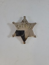Novelty Sheriff Silver Star Badge Nice for a Halloween Costume