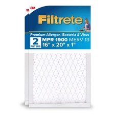 16x20x1 AC Furnace Air Filter, MERV 13, MPR 1900, Premium Allergen, Bacteria&...