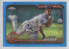 2024 Topps Chrome Logofractor Edition Blue Refractor /150 Shane Bieber #149 8c4