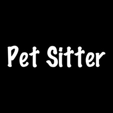 Pet Sitter Dog Cat Decal Sticker White Die Cut Vinyl