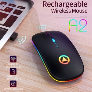 Souris de jeu sans fil avec lumières colorées réglable DPI Pour ordinateur portable