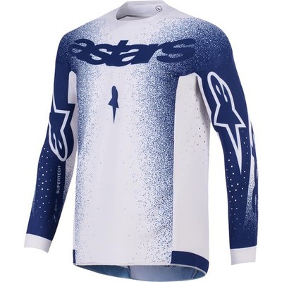 Alpinestars MX Jersey Supertech Scenz - Hellgrau/Dunkelblau