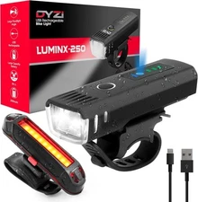 BICYCLE / SUPER BRIGHT BIKE LIGHTS SET FULLY RECHARGEABLE LIGHT WATERPROOF DYZI
