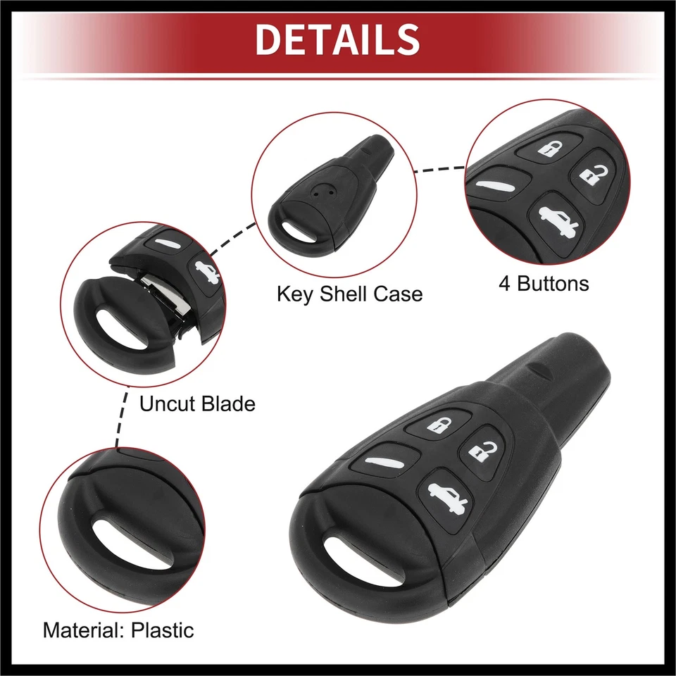 Chaveiro remoto de entrada sem chave No.LTQSAAM433TX 433MHz para Saab 9-5 03-11 ID46 - Imagem 3 de 4