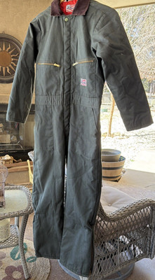 Vintage Liberty Gray Work Coveralls Youth Size 14 Insulated
