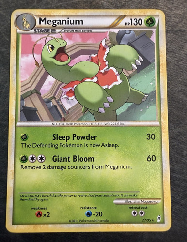 Pokemon TCG Meganium 27/95 Call of Legends Holo Rare Eng
