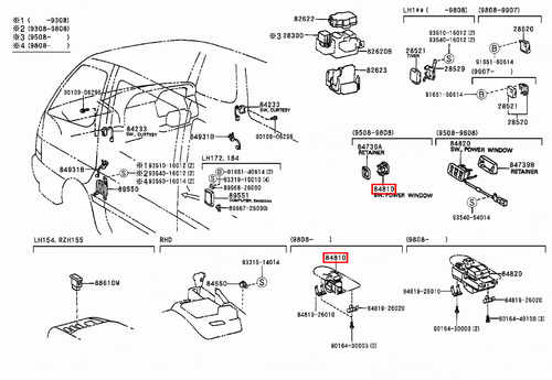 Genuine LandCruiser 80 79 78 76 70 Series Power Window Regulator Switch - Picture 14 of 20