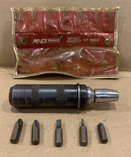 Vintage K-D Tools 2060-S Impact Tool Kit with 5 Bits and Carrying Case