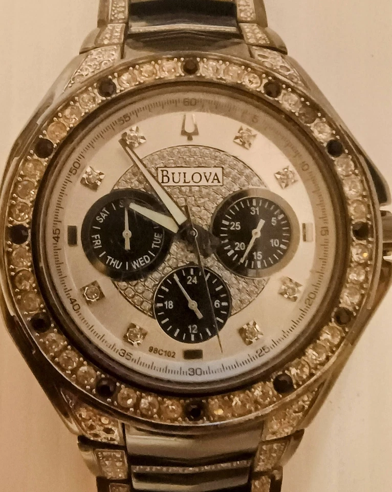 Bulova Swarovski 98C102 (Read Description For Condition) - Image 2 of 4