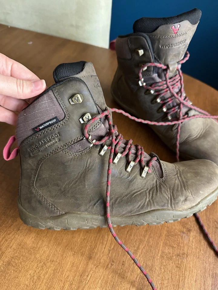 Bota de Senderismo Vivobarefoot Mujer Tracker FG Talla 40 Cuero Marrón Minimalista Nueva Foto 2 de 4