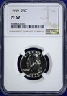 1959 NGC PF67 SILVER PROOF WASHINGTON QUARTER GREAT EYE APPEAL (2632548)