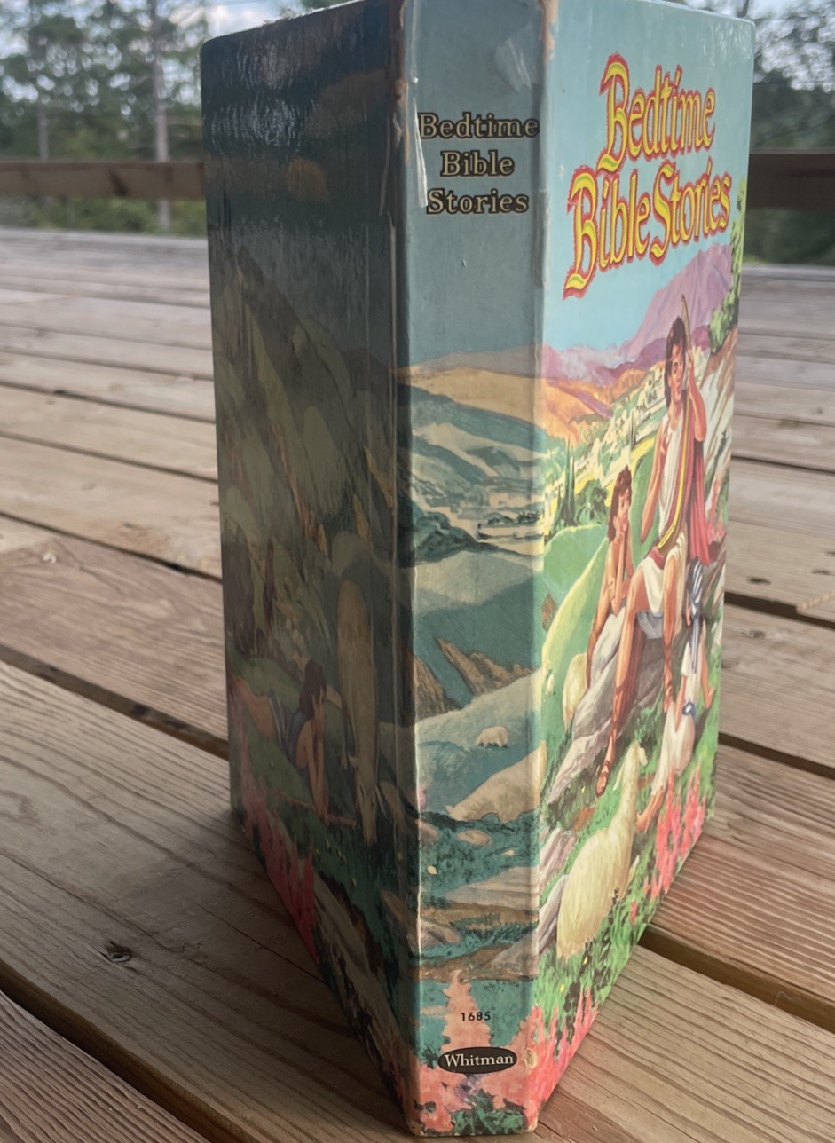 Vintage 1955 Bedtime Bible Stories Children Hardcover, Whitman Publishing,  USA