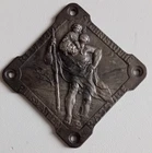 OLD LARGE MEDAL SAINT CHRISTOPHE PROTECTION CAR TRAIN PAUL BRANDT