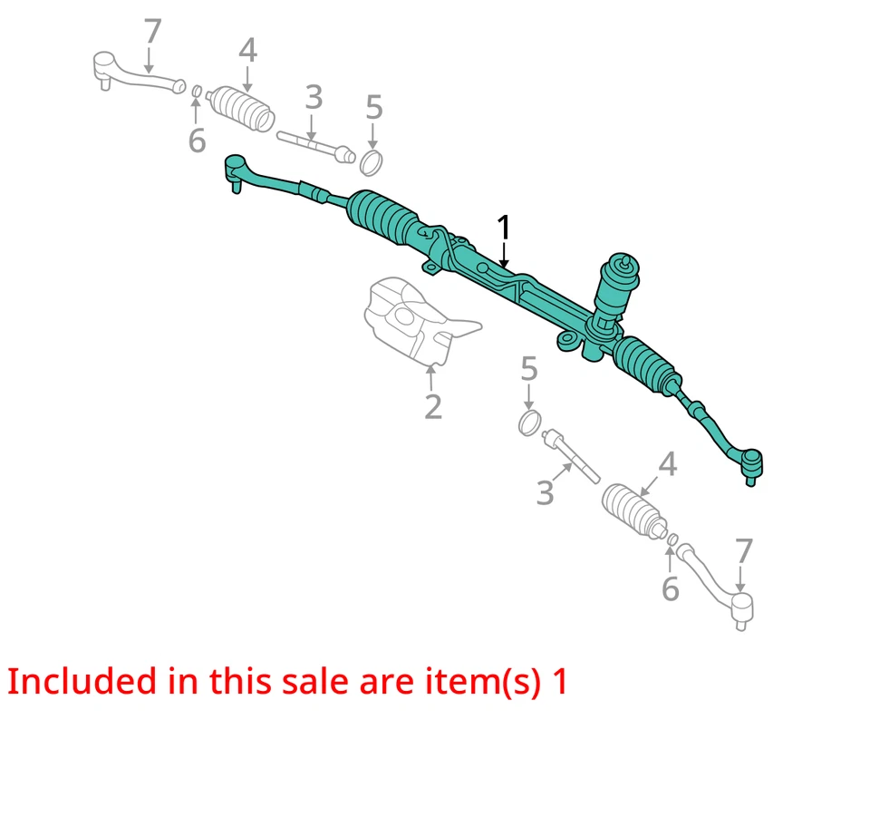 Hyundai Entourage 2007 cremallera de dirección y piñón OEM 95 k millas - LKQ426722260 Foto 4 de 4