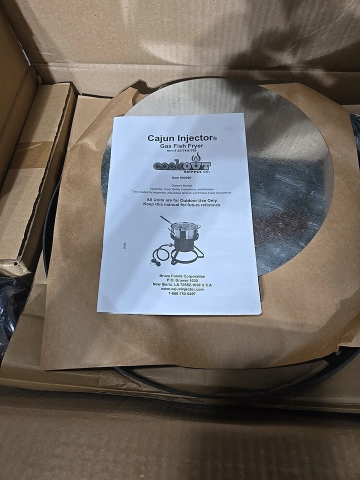 Kit de cocina freidora de pescado de aluminio para exteriores de 10 cuartos de galón olla propano LP patio acero Foto 2 de 3