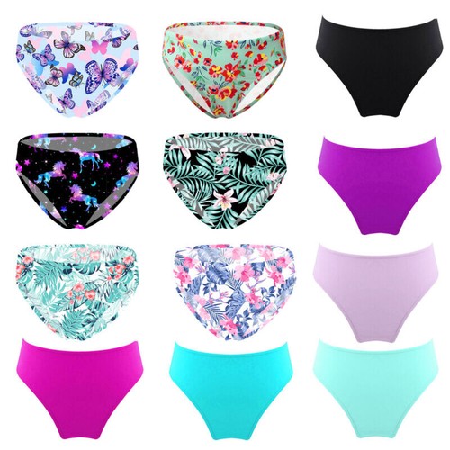Kids Girls Bikini Bottoms Swimming Briefs Stretchy Knickers Swimwear AU - Picture 2 of 127