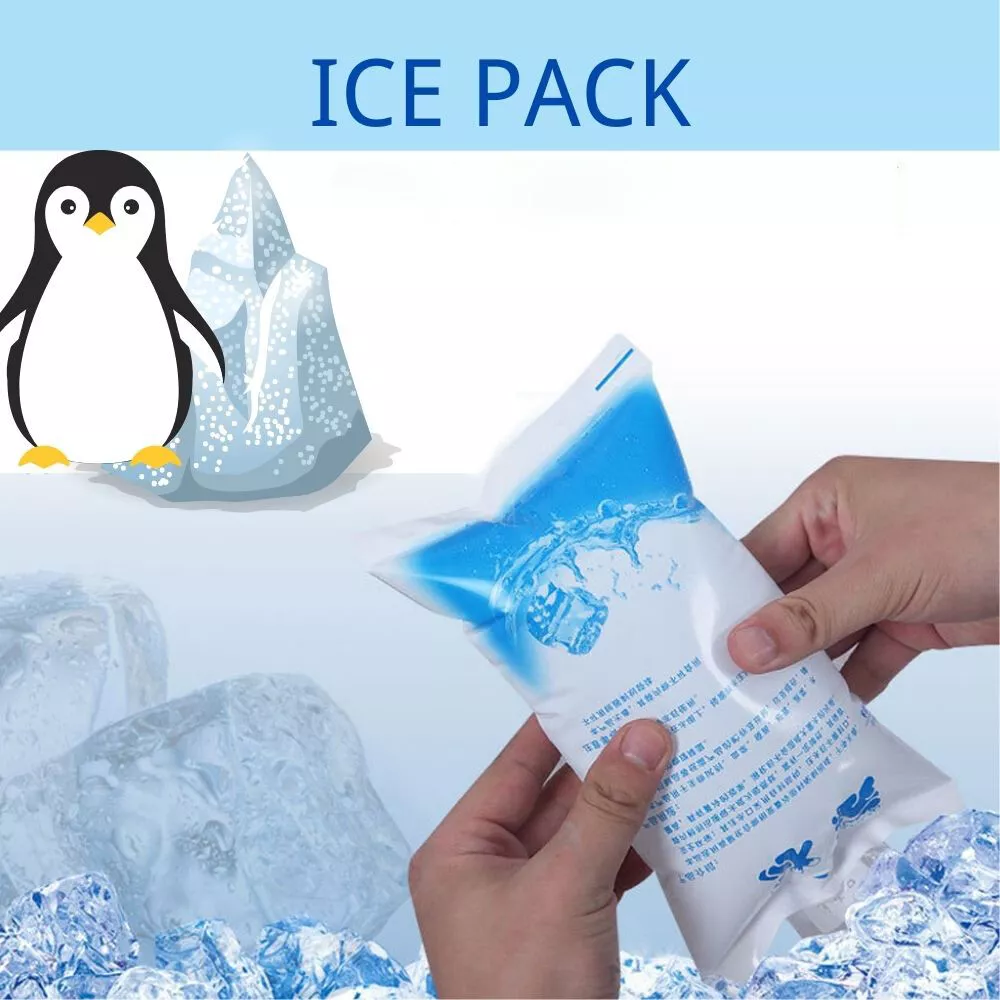 Food Keep Refrigerate Cold Compress Gel Dry Ice Pack Cooler Bag Icing Bags