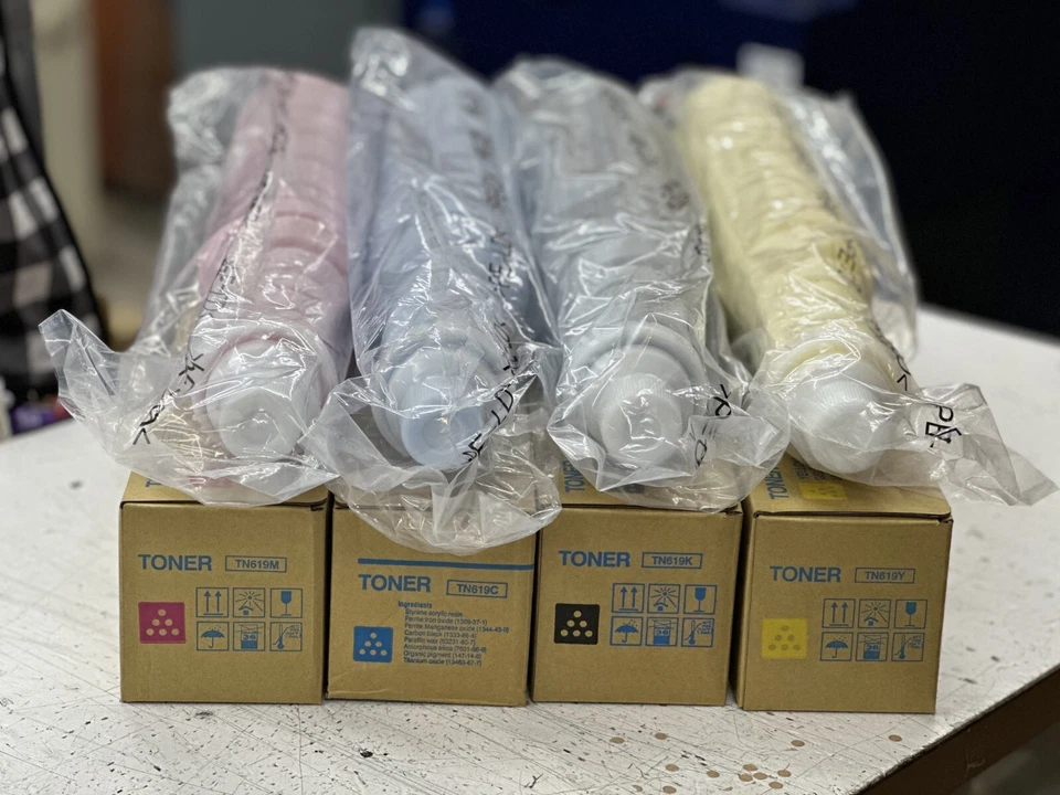 TN619 and TN620 Toner For Konica Minolta AccurioPRESS4065 (CMYK) (See Video!) - Image 4 of 4