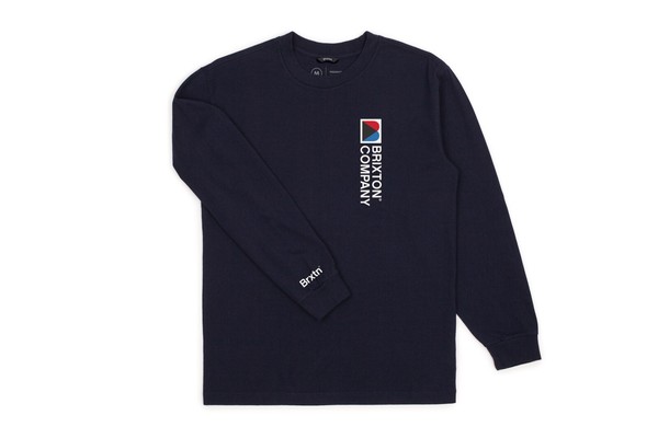 Brixton Stowell Vii Longsleeve Neu Navy Gr: M Brixton Supply-image