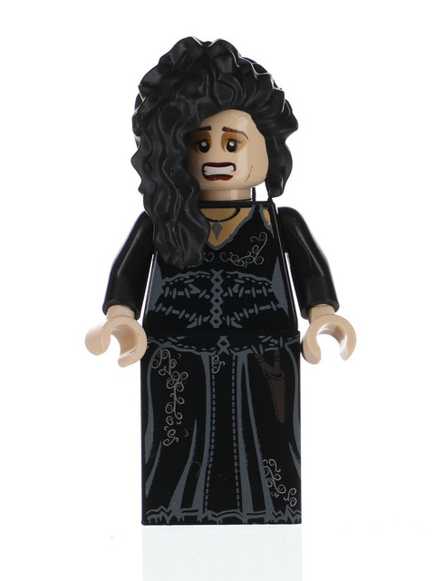 Lego Harry Potter Minifig Bellatrix Lestrange Black Dress Long